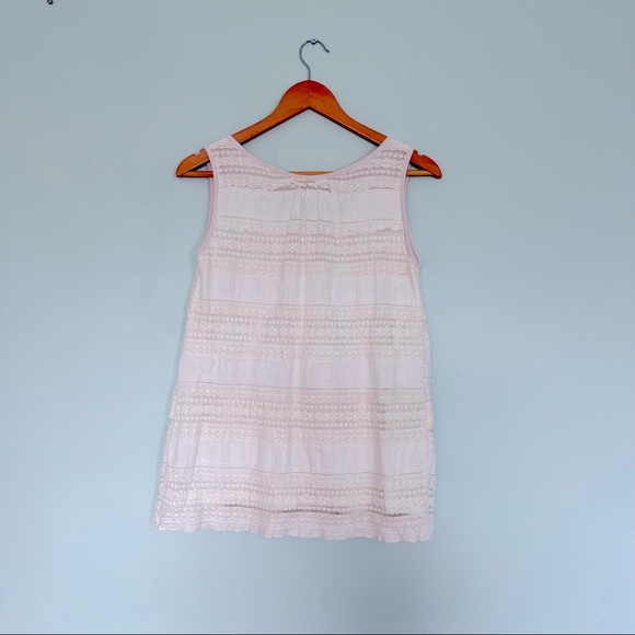 EUC Japanese Ivory Sleeveless Lace Blouse - Picture 8 of 8